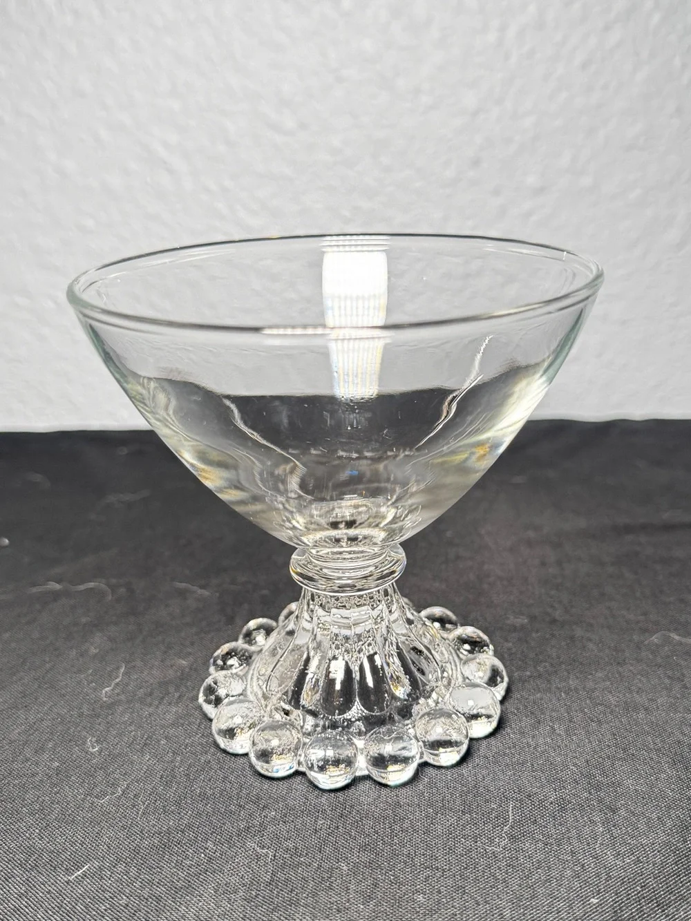 Vintage 1950s Anchor Hocking Berwick Boopie Beaded Base Glassware Set of 4